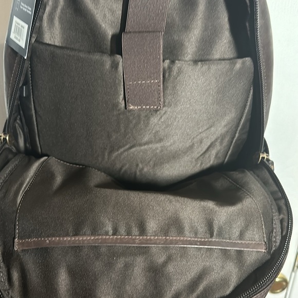 Unisex NWT Genuine Leather Commuter Backpack, Chaps by Ralph Lauren - Picture 7 of 9